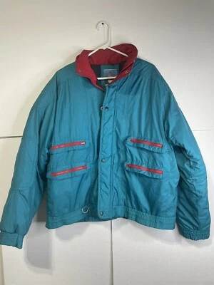 Chaqueta de bombardero con cremallera Sasson para hombre bloque de color Y2K años 80 90 retro vintage talla XL Foto 1 de 4