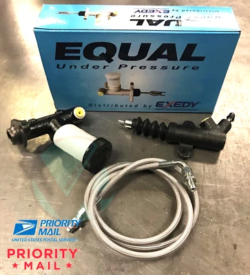 Exedy Master & Slave Cylinder & Stainless Clutch Line Kit For 90-05 Mazda Miata - Image 1 of 4