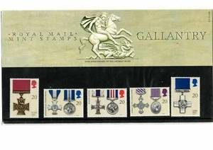 Great Britain GB UK - "MILITARY MEDALS ~ GALLANTRY" Stamps Pres Pack 1988 - Picture 1 of 5