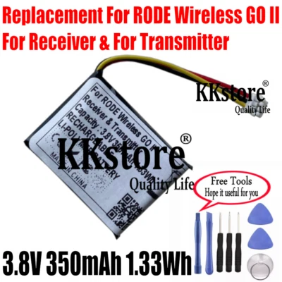 Bateria RODE 350mAh para receptor GOII sem fio RODE e bateria transmissora GO II - Imagem 1 de 2