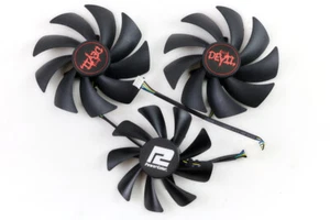 Full Set GPU Fans 86mm Powercolor 6800 6800 XT Red Devil FD10015H12D FD9015U1... - Picture 1 of 5