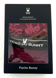 Paquete de 2 calzoncillos boxer Psycho Bunny para hombre con logotipo GRANDE, calzoncillos boxer lisos - Imagen 1 de 2