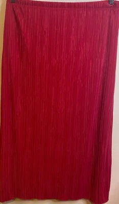 Falda midi tejida de viaje cintura elástica Slinky Brand para mujer ROSA arrugada Foto 1 de 3