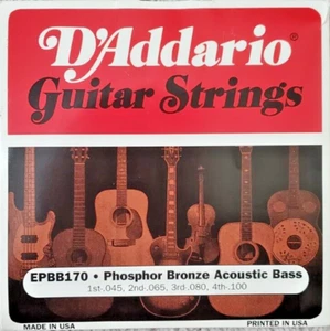 Cuerdas de bajo acústico de bronce fósforo D'Addario EPBB170 .045 - .100 hechas en EE. UU. - Imagen 1 de 2