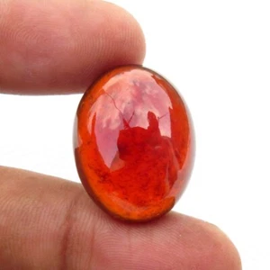 Red Hessonite Gemstone 22x17.5 mm Natural Garnet Cabs Polished Smooth Oval GH-98 - Picture 1 of 13