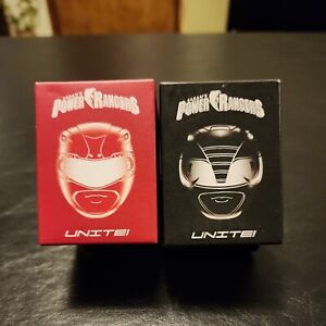 SET OF 2 LOOT CRATE EXCLUSIVE RED AND BLACK POWER RANGERS ADULT COLLECTIBLE 