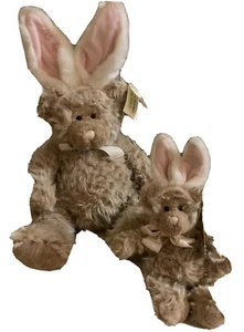 Rare Mint Condition Russ Babbit Junior And Senior Collector Rabbit Teddies Bunny - Picture 1 of 9