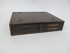 Marshall Watchmaker Repair Parts Box Glass Vials Metal Cabinet Vintage - Picture 1 of 5