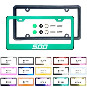 New Laser Etched Stainless Steel License Frame Silicone Guard for 500 - Picture 1 of 143