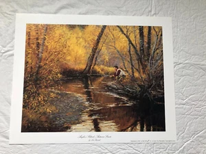 LEE STRONCEK Angler’s Solitude Autumn Secrets Print - Picture 1 of 7