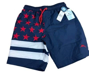 Tommy Bahama USA Flag Mesh Lined Youth Swim Shorts MSRP 48 NEW - Picture 1 of 10