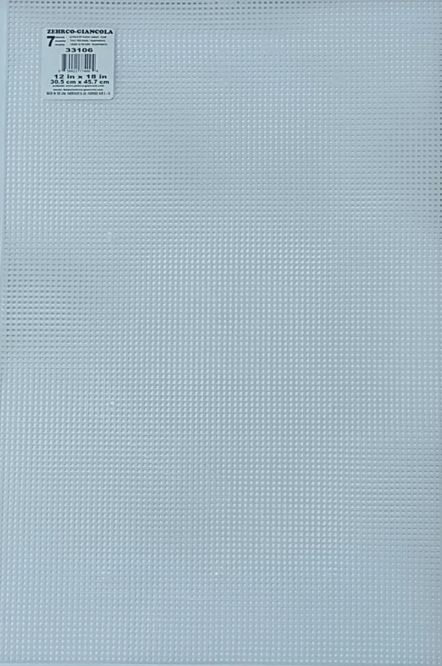 7 Mesh Plastic Canvas Ultra Stiff Clear 12 x 18 inch Single Sheet - Image 1 of 1