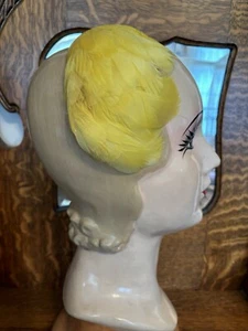 Vintage Damen buntes Stirnband Feder 20er Jahre Kopfschmuck Kopfschmuck gelb - Bild 1 von 3
