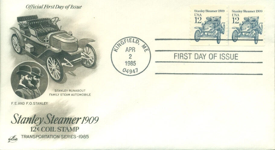 1985 Plate Number Coil FDC - Scott# 2132 - P#1 Pair - Art Craft Cachet  UA - Image 1 of 1