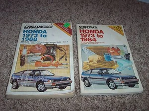 CHILTONS (LOTE DE 2 MANUALES HONDA) (MANUAL DE REPARACIÓN) (MANUAL DE REPARACIÓN Y PUESTA A PUNTO) - Imagen 1 de 1