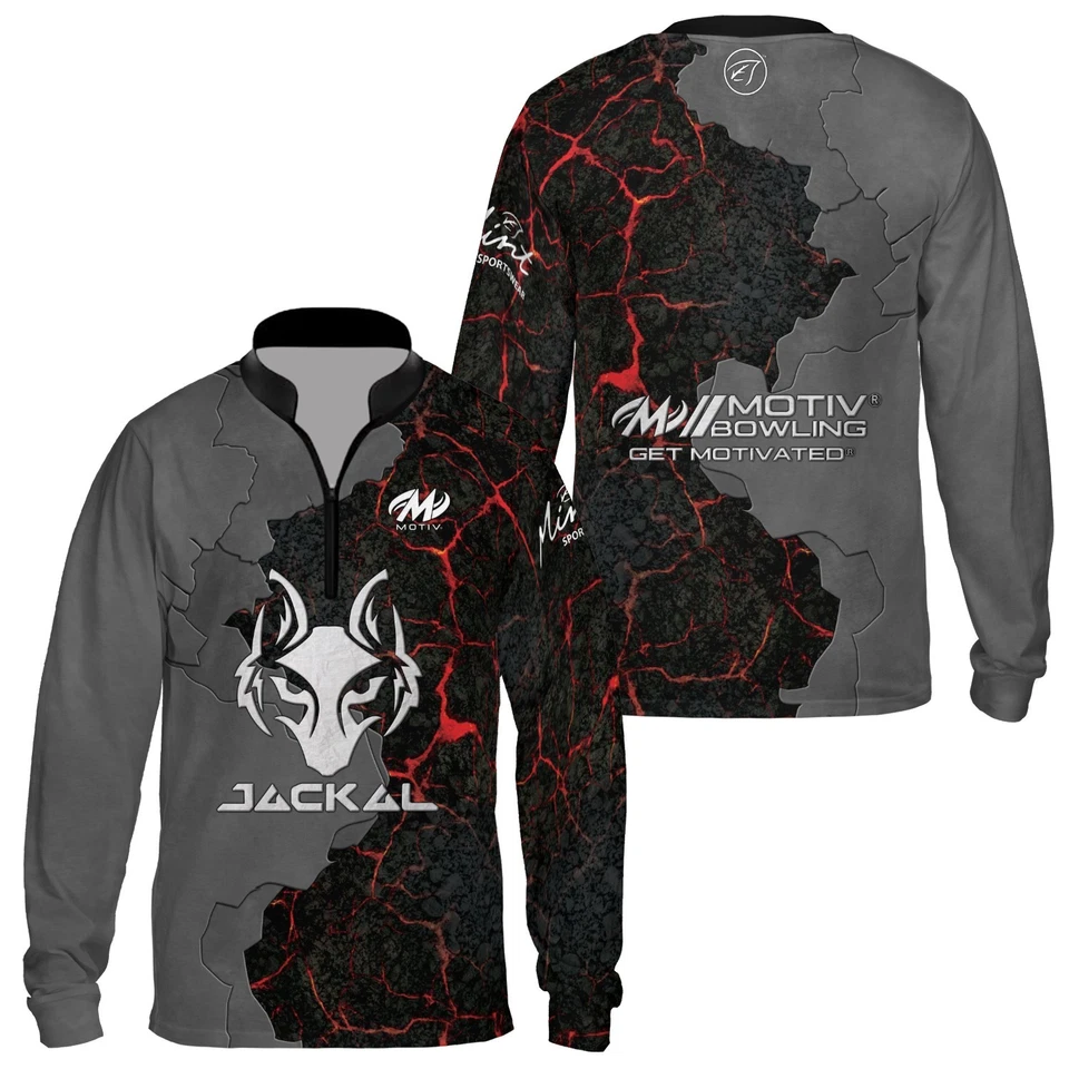 Custom Name Motiv Jackal Onyx Bowling Jersey Gifts Size S-5XL - Image 1 of 4