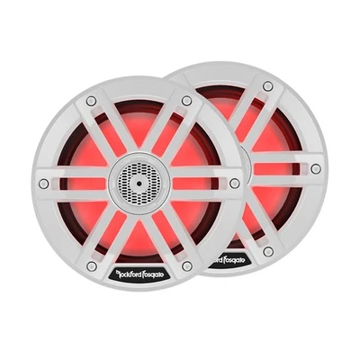OPEN BOX Rockford Fosgate M1-65 6.5" Color Optix Marine 2 Way Speakers (White) - Image 1 of 2