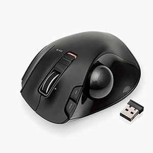 Elecom mouse track sfera/pollice/5pulsante/inclinazione/wireless nero M-XT2DRBK nuovo F/S JPN - Foto 1 di 3