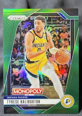 2024-25 Panini Prizm Monopoly #58 Tyrese Haliburton/35 Green Prizm SSP Pacers Foto 1 de 4