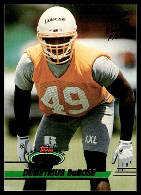 1993 Stadium Club Demetrius DuBose Tampa Bay Buccaneers #397 - Image 1 of 2