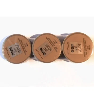 3x Maybelline Dream Matte Mousse Foundation 32 Golden mit Primer - Bild 1 von 4