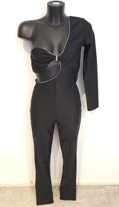 Ann Summers Seattle Jumpsuit Size 14 Rhinestone Long Sleeve Sexy - Picture 1 of 5