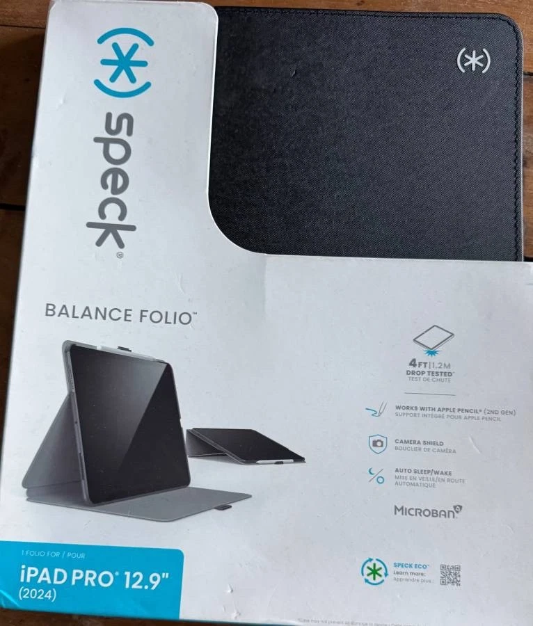 New Speck - Balance Folio Case for Apple iPad Pro 12.9 (2024) - Black - Image 1 of 1