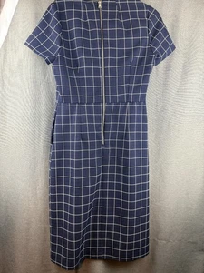 SweetSalt dunkelblau weiß kariertes Kleid Gr. S Arbeit Büro bescheiden edel Bleistift - Bild 1 von 7