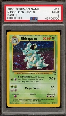 Pokemon Nidoqueen Base Set 2 Holo Rare #12 PSA 9 Mint - Image 1 of 2
