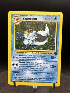 Vaporeon 12/64 Holo - Juego de cartas coleccionables Pokémon Jungle - Holo ilimitado raro - Imagen 1 de 24