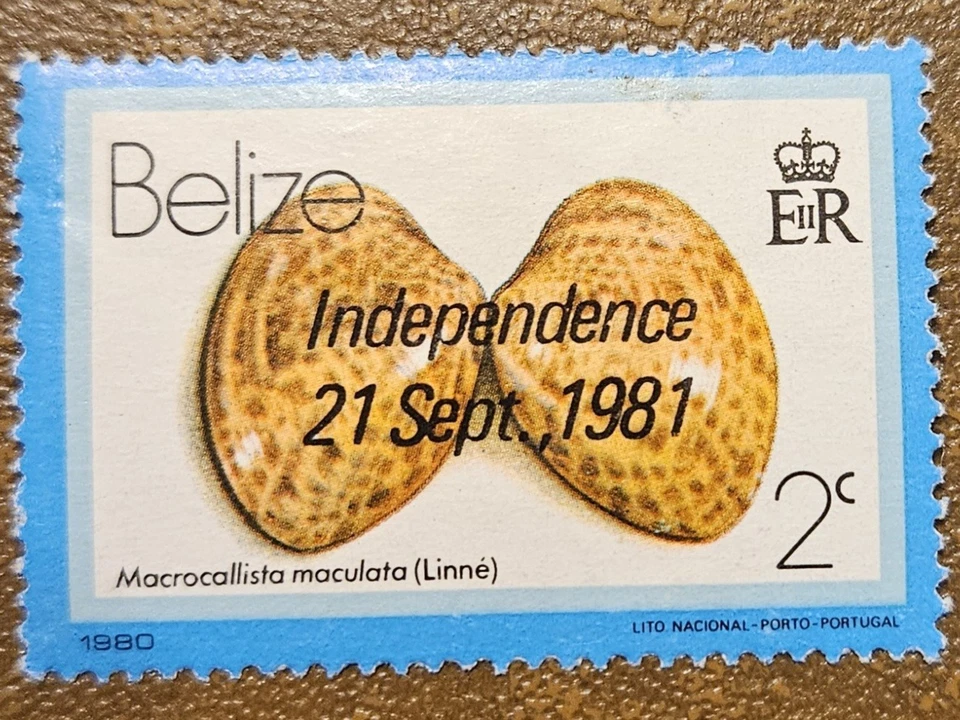 Sobreimpresión Shell Independence de Belice 1981 (Scott 573; SG 630) MLH Foto 1 de 1