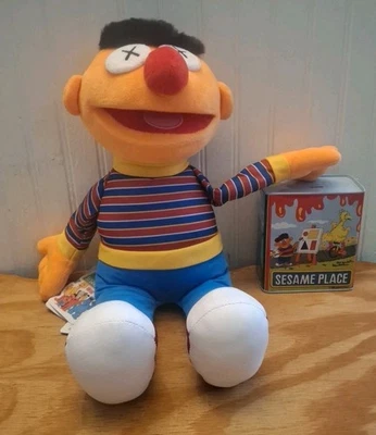 Kaws Authentic Sesame Street UNIQLO Ernie Plush Toy Orange New Plus Vintage Bank - Image 1 of 4