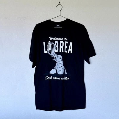 Stussy Union Tshirt XL Los Angeles Welcome To Le Brea New With Tags Black - Image 1 of 4
