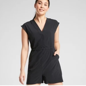 NWOT Athleta Women's Plus Size Black Sleeveless Marlow Romper Size 2X Msrp $98 - Picture 1 of 10