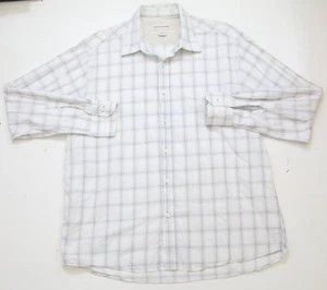 XXL Pronto Uomo White Cotton Mens Dress Shirt Button Up Long Sleeve 2XL AP46 - Picture 1 of 4