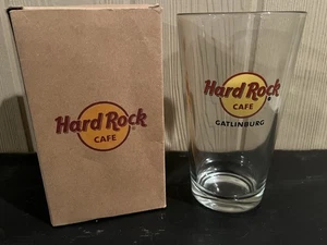 Hard Rock Cafe Gatlinburg Pint Ale Bier Klarglas 6,25" hohe Tasse mit Box - Bild 1 von 10