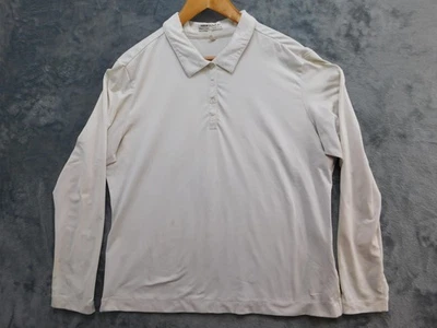 Рубашка поло для гольфа мужская Nike XL белая с длинным рукавом подходит к сухой микро полоски эластичная - Изображение 1 из 4