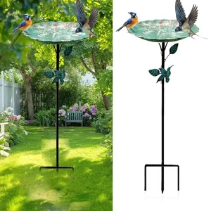 Vogeltränke Metall Outdoor Vogeltränke Garten Außen Freistehendes Vogelfutterhaus 3-zackig - Bild 1 von 6