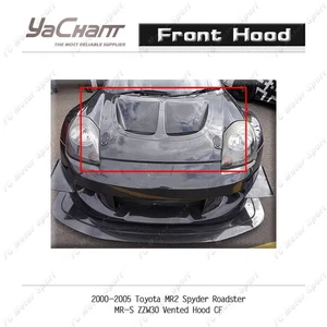 CARBON Bonnet For 00-05 Toyota MR2 Spyder Roadster MR-S ZZW30 Front Vented Hood - Bild 1 von 7