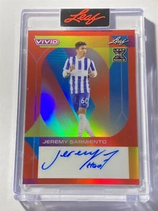 Jeremy Sarmiento 2022 Leaf Vivid Red Auto Autograph XRC 4/6 - Bild 1 von 2