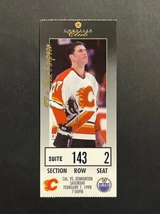 2/7/98 CALGARY FLAMES NHL TICKET vs EDMONTON OILERS - VAL BURE 1st HAT TRICK - Picture 1 of 2