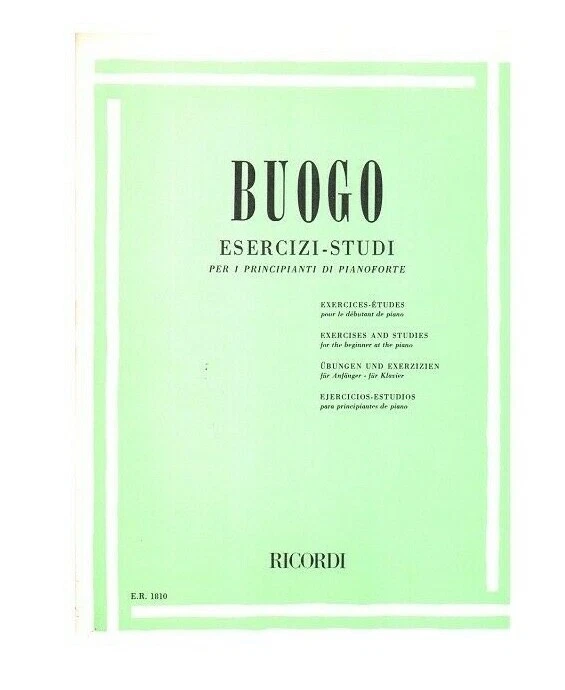 Buogo - Esercizi-Studi pour I Débutants Du Piano - Ed. Ricordi - Photo 1/1