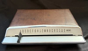 Vintage Carl Home Index ADDRESS BOOK Japan Padded Mad Men Executive Retro Unused - Picture 1 of 9