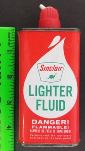 Vintage Sinclair Oil Lighter Fluid EMPTY Tin Can - Picture 1 of 2