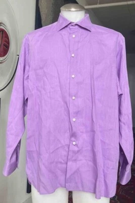 RALPH LAUREN PURPLE LABEL LINEN DRESS SHIRT MEN SZ 17 - Image 1 of 4