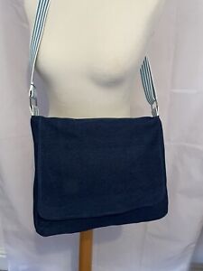 HANDMADE Medium Messenger Bag Blue Denim Fabric TOTALLY UNIQUE MYA18