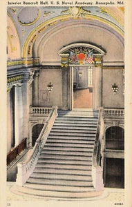 Interior de postal Bancroft Hall, EE. UU. Academia Naval, Annapolis, Maryland de colección - Imagen 1 de 2