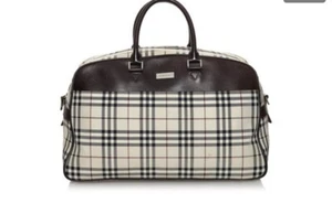 Burberry House Check Canvas Boston Bag - Picture 1 of 7