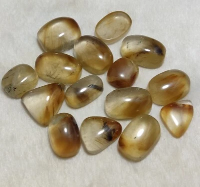 Astrophyllite Quartz Cabochons 15 Pieces, 366 Carats  - Image 1 of 4