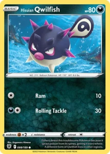 Hisuian Qwilfish 088/189 Carta Pokémon a radiazione astrale comune - Quasi nuova - Foto 1 di 2